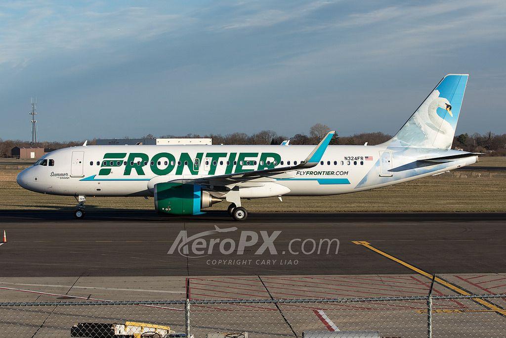 Airline Swan Logo - Frontier Airlines Airbus A320-251N - N324FR 