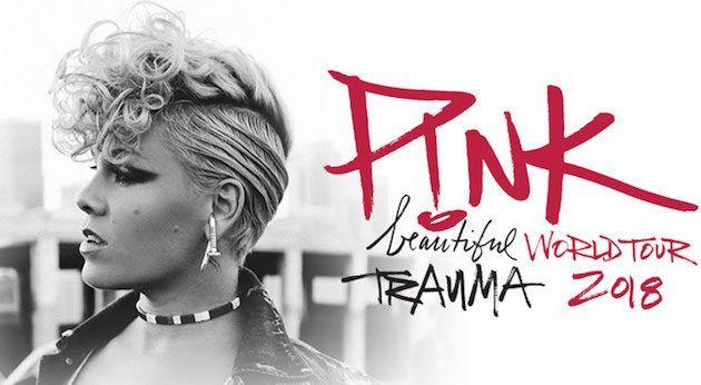 Pink Singer Logo - P!NK beautiful trauma tour Iron On Transfer 16x9.5cms, Viva Gifts ...