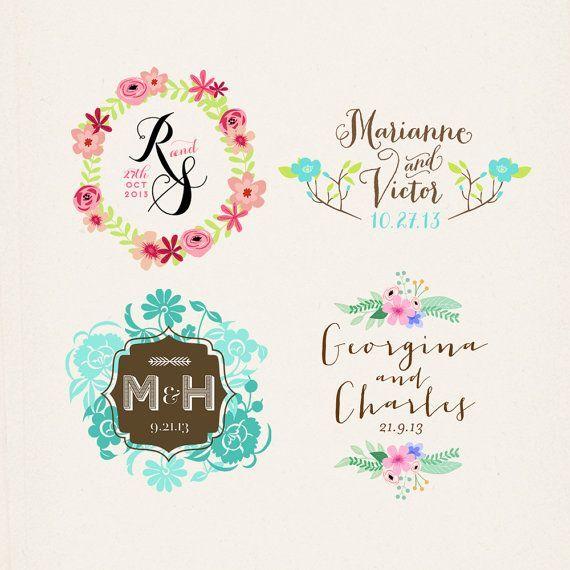 Custom Wedding Logo - Wedding Monogram, Custom Wedding Logo, Printable Monogram, Digital