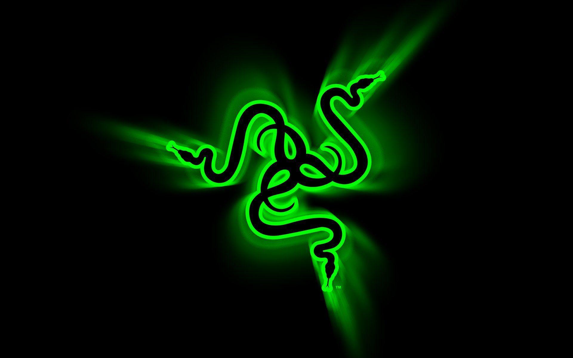 Green and Black Logo - razer green black logo HD wallpaper