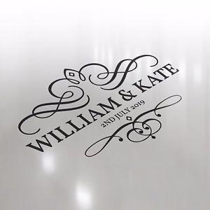 Custom Wedding Logo - Premium Luxury Custom Wedding Logo Dance Floor Event Decor Sticker ...