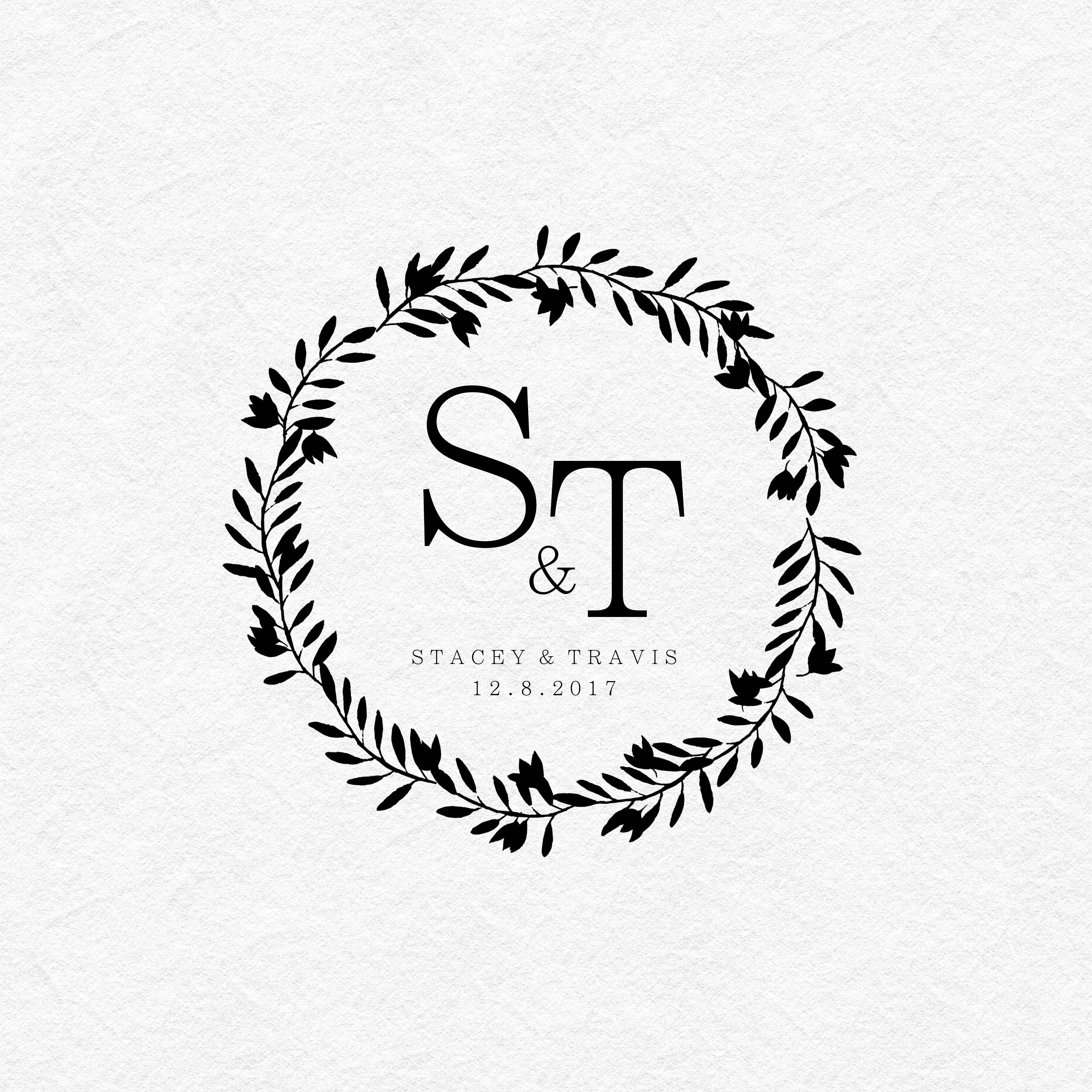 Custom Wedding Logo - Custom Wedding Monogram, Wedding Logo Design, Couples Logo Branding