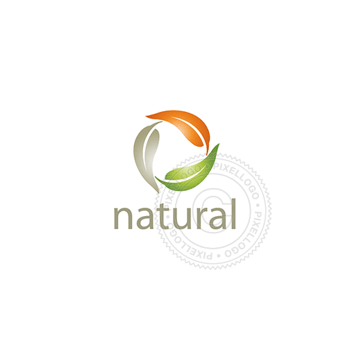 3 Leaves Logo - Herbal Shop - 3 leaves in a circle | Pixellogo