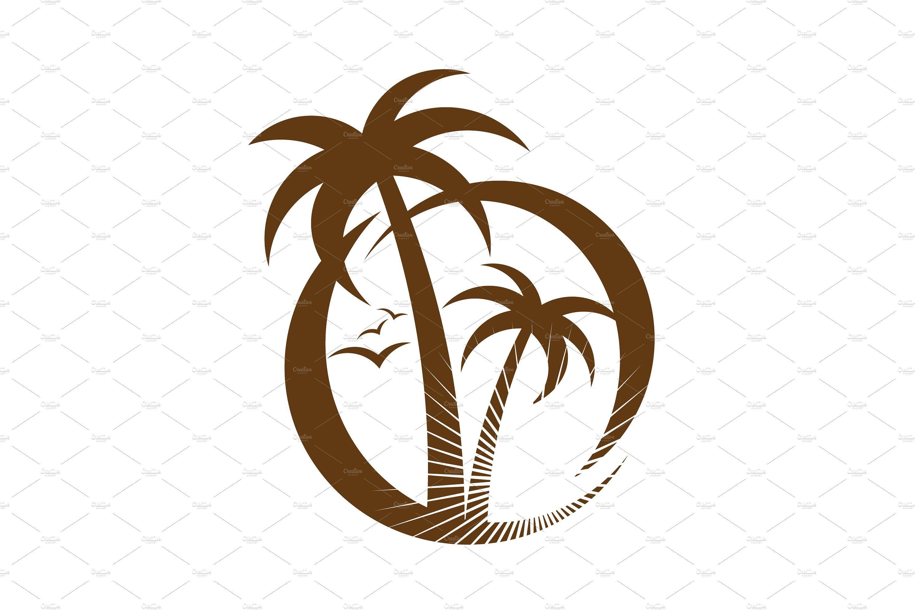Palm Tree Logo - Palm tree emblem ~ Illustrations ~ Creative Market