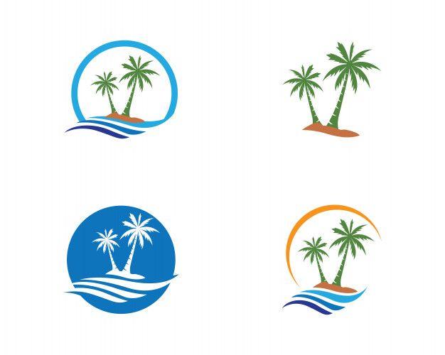 Palm Tree Logo - Palm tree logo template Vector | Premium Download