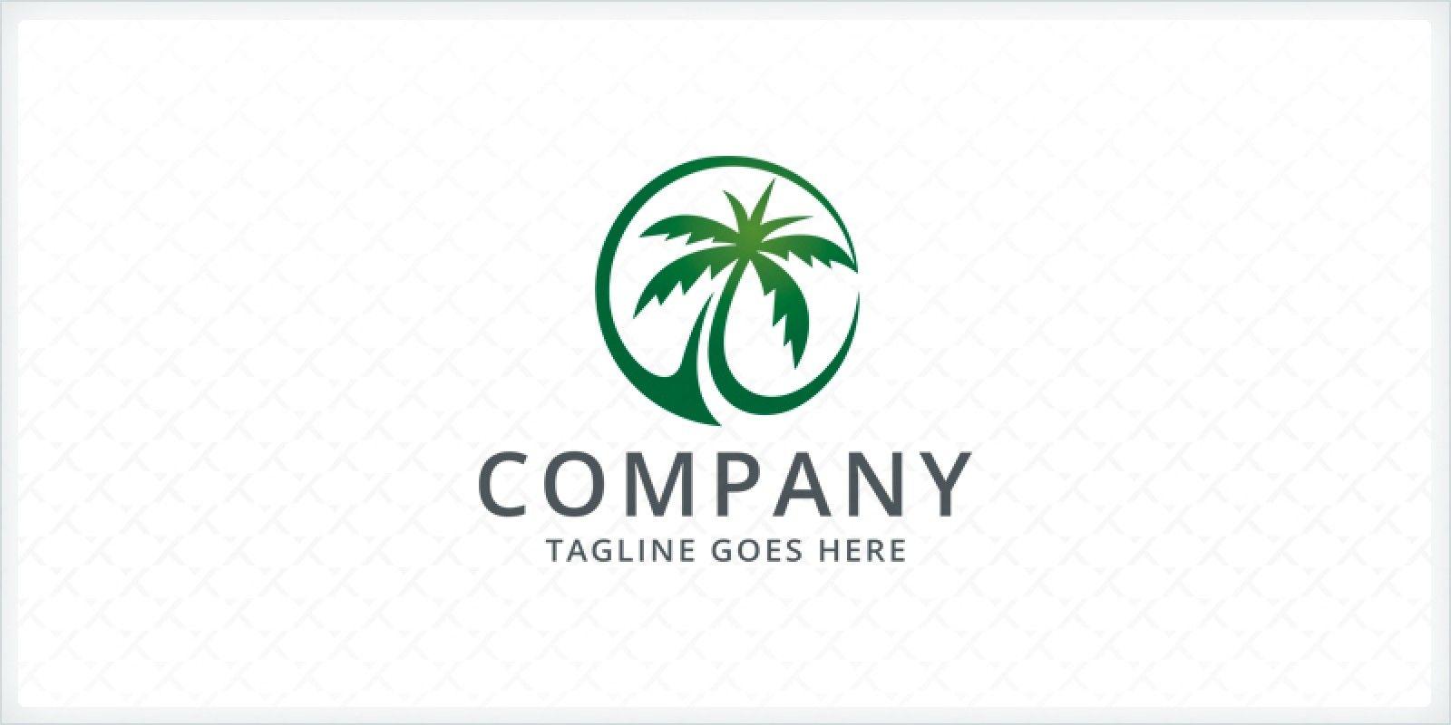 Palm Tree Logo - Green Palm Tree Logo Template | Codester