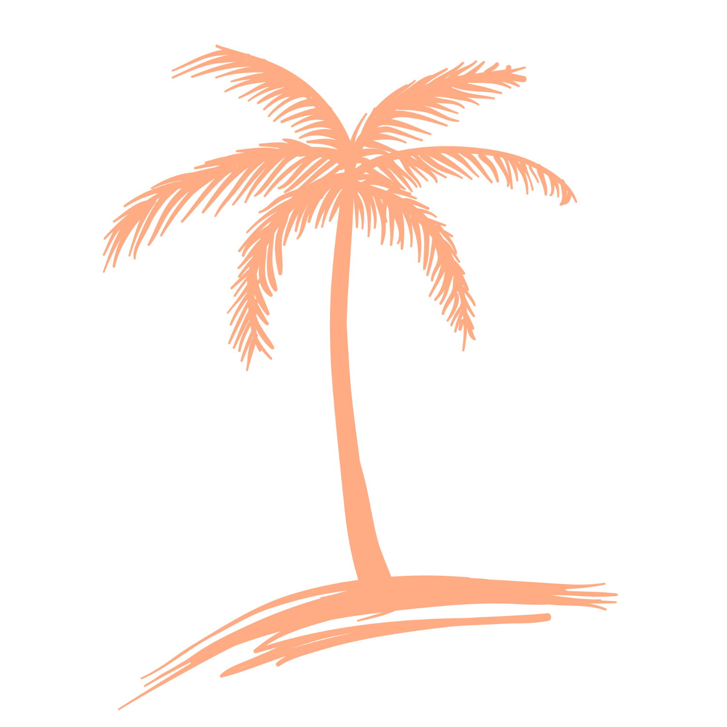 Palm Tree Logo - Peach palm tree logo 1500 | The Texas Bohemian