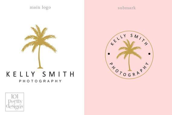Palm Tree Logo - Tropical logo design palm tree logo graphic design branding | Etsy