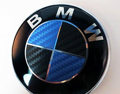 Blue BMW Logo - Amazon.com: BLACK and BLUE Carbon Fiber Sticker Overlay Vinyl for ...