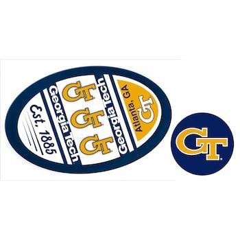 U U of Georgia Logo - Georgia Tech Yellow Jackets Game Day Decal Set