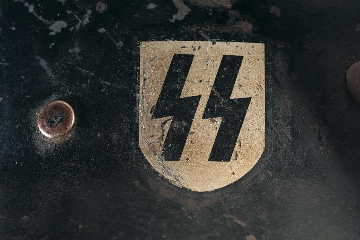 German SS Logo - German 1916 Pattern Stahlhelm with Double SS Decals and Scarce RZM ...