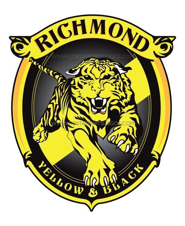 Yellow and Black Tiger Logo - old richmond logo. The Mighty Tigers. Richmond