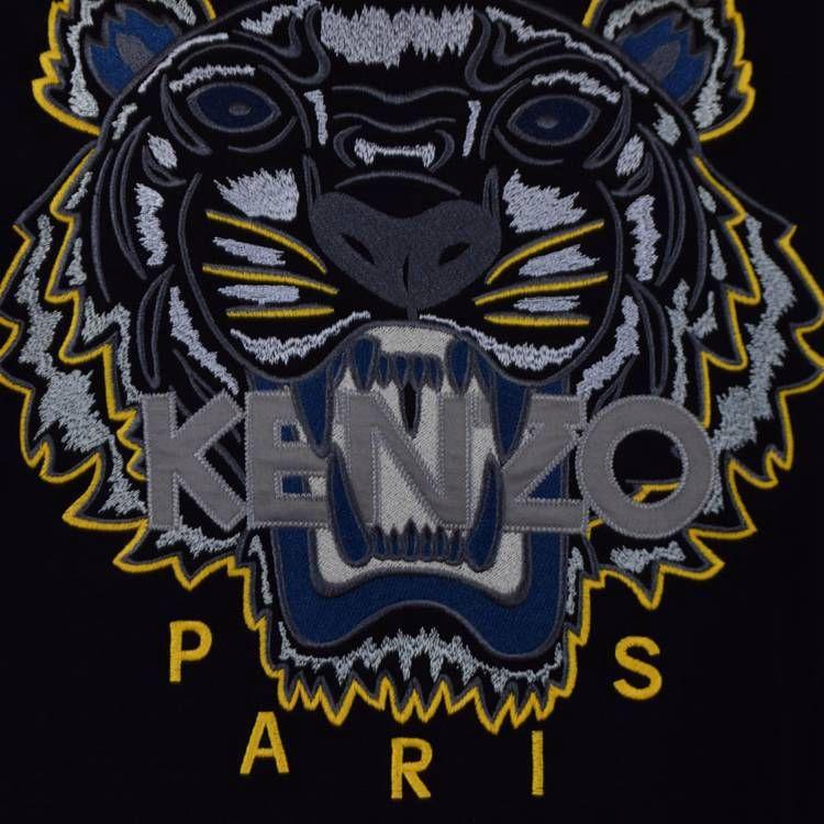 Yellow and Black Tiger Logo - Kenzo Men, Beautiful Kenzo Sweatshirts, Men Kenzo Black Yellow Tiger