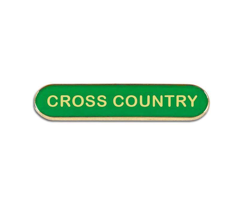 Green Cross Country Logo - Green Cross Country Lapel Bar Badge 40mm x 8mm