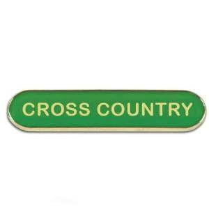 Green Cross Country Logo - Cross Country Pin Badge Green SB053G: Amazon.co.uk: Kitchen & Home