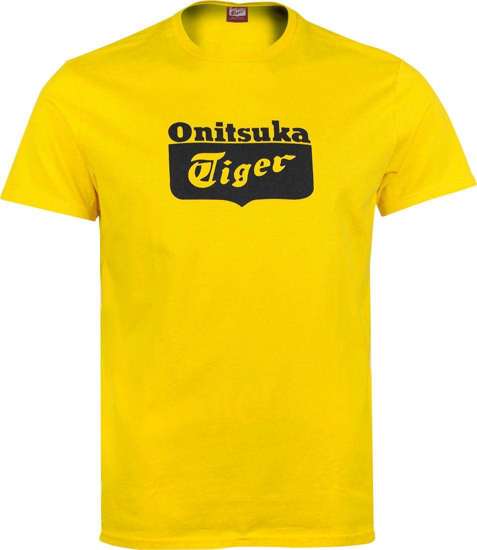 Yellow and Black Tiger Logo - Onitsuka Tiger Logo 2 T Shirt Ot Yellow Black