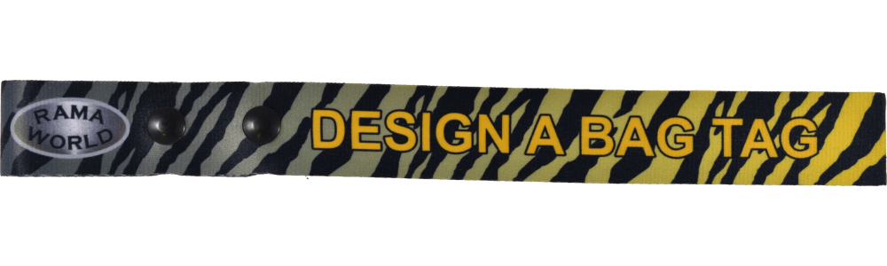 Yellow and Black Tiger Logo - Yellow and Black Tiger Stripes- This amazing bag tag is made