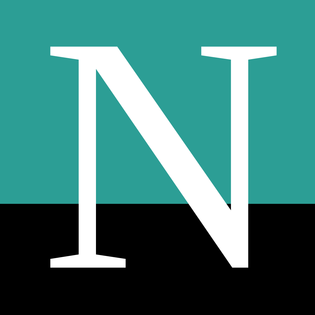 Blue N Logo - File:N on green and black.svg