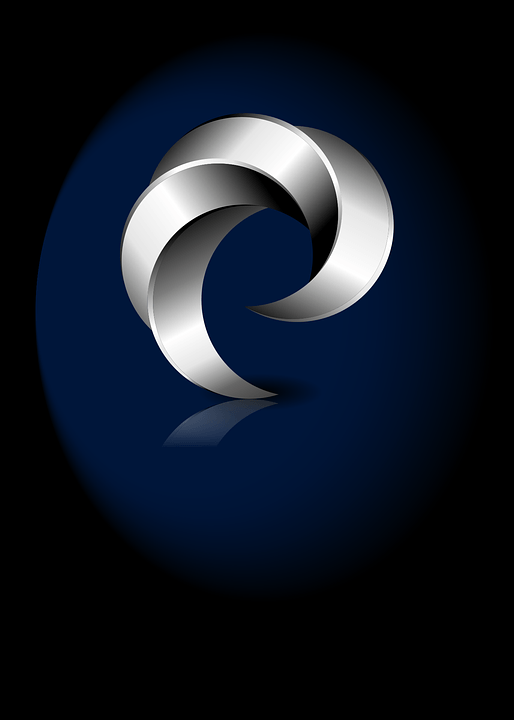 Metallic Circle Logo - Free photo White 3 Dimensional Grey Shiny Metallic 3d Logo - Max Pixel