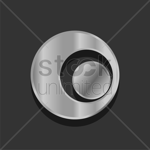 Metallic Circle Logo - Abstract metallic logo element Vector Image - 1628551 | StockUnlimited