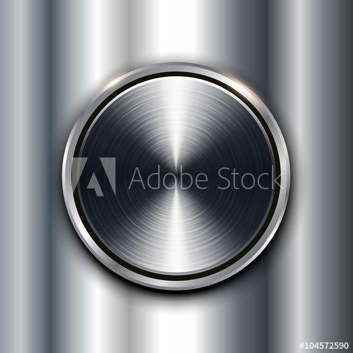 Metallic Circle Logo - Metal texture background with metallic circular button. - Buy this ...