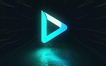 Light Blue Power Logo - 3D intro video maker
