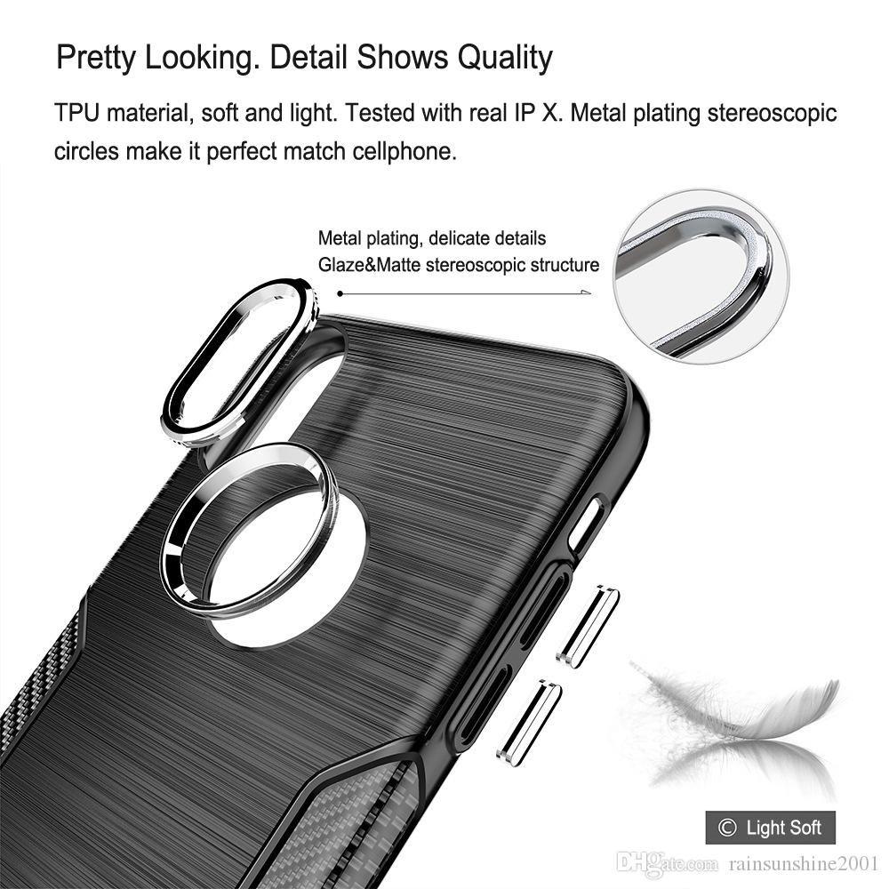 Metallic Circle Logo - Shockproof Case For IPhone X Metal Circles For Camera Hole Logo Hole ...