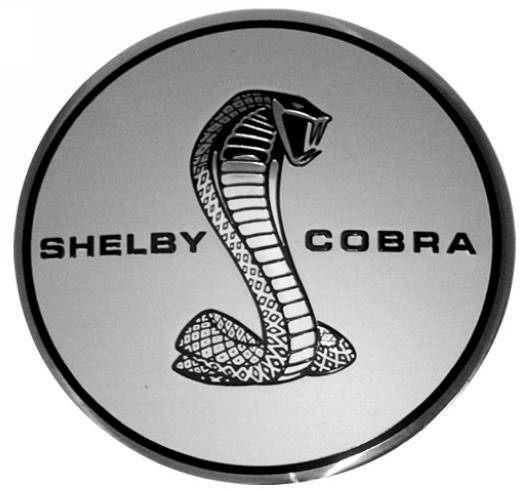 White Shelby Logo - 1968 Mustang Shelby Gas Cap Emblem, GT-300/500