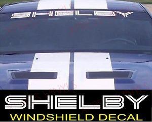 White Shelby Logo - SHELBY Ford Mustang GT Windshield Vinyl Decal Sticker Custom Vehicle
