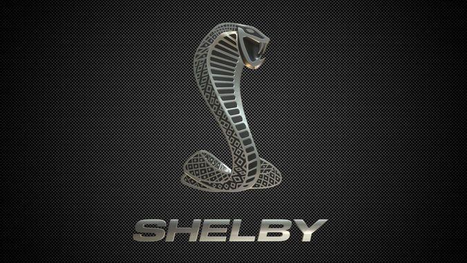 White Shelby Logo - 3D shelby logo