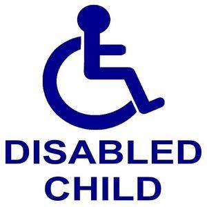 Wheelchair Logo - X Disabled Child Car Sticker Disability Wheelchair Logo External