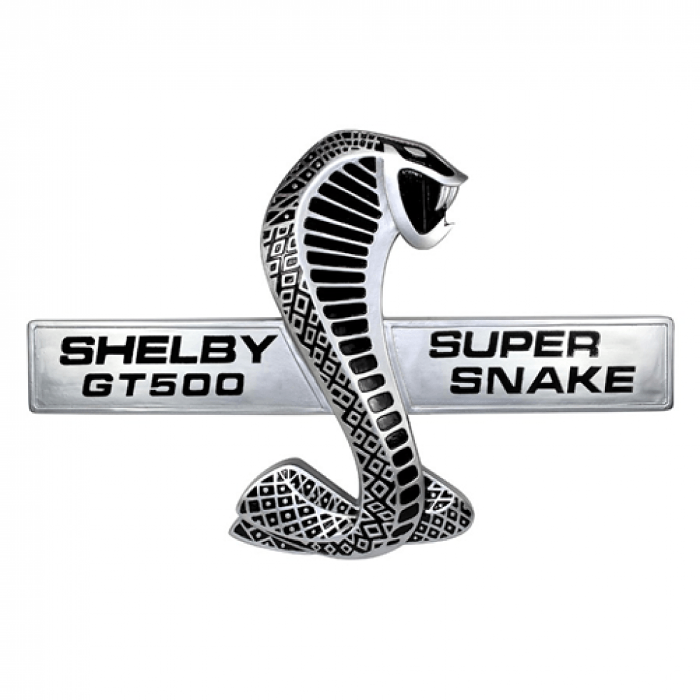 White Shelby Logo - Sbg Shelby Gt 500 Super Snake Wall Plaque Sbg7520 34