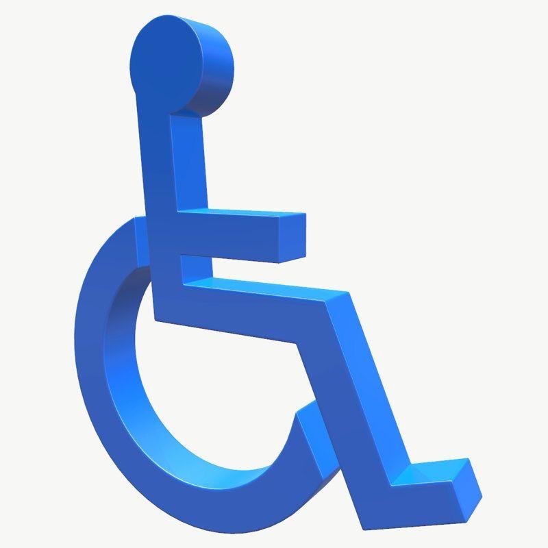 Wheelchair Logo - Wheelchair logo 3D model