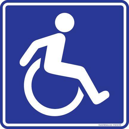 Wheelchair Logo - Handicap Wheelchair Logo Sticker Decal, 6x6, ws6x6