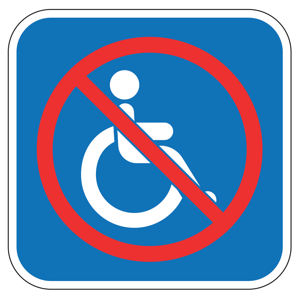 Wheelchair Logo - NO HANDICAP WHEELCHAIR LOGO, 10x10
