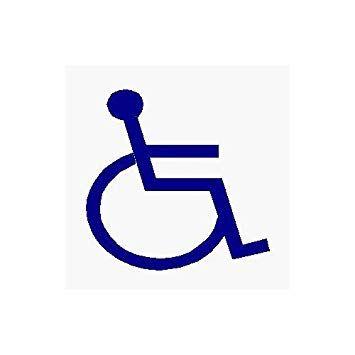 Wheelchair Logo - Wheelchair Logo Sticker: Amazon.co.uk
