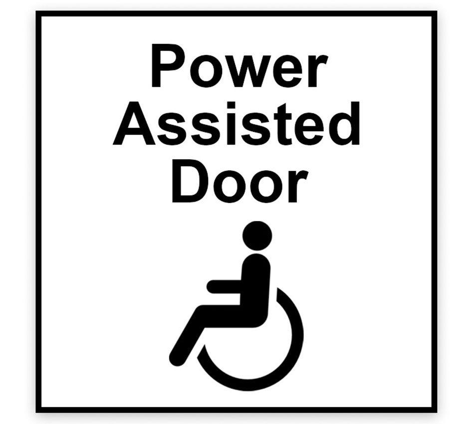 Wheelchair Logo - Power Assisted Door and Wheelchair Logo Signage