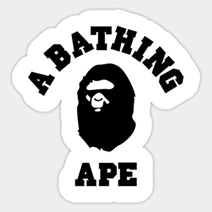 Bathing Ape BAPE Logo - A Bathing Ape Bape Vinyl Sticker Decal: Computers