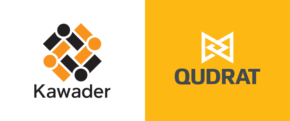 Two Orange Triangle Logo - Brand New: New Name, Logo, and Identity for Qudrat