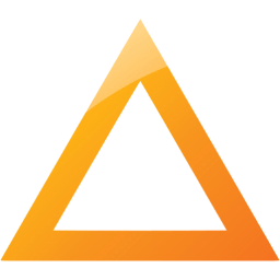 Two Orange Triangle Logo - Web 2 orange triangle outline icon - Free web 2 orange shape icons ...