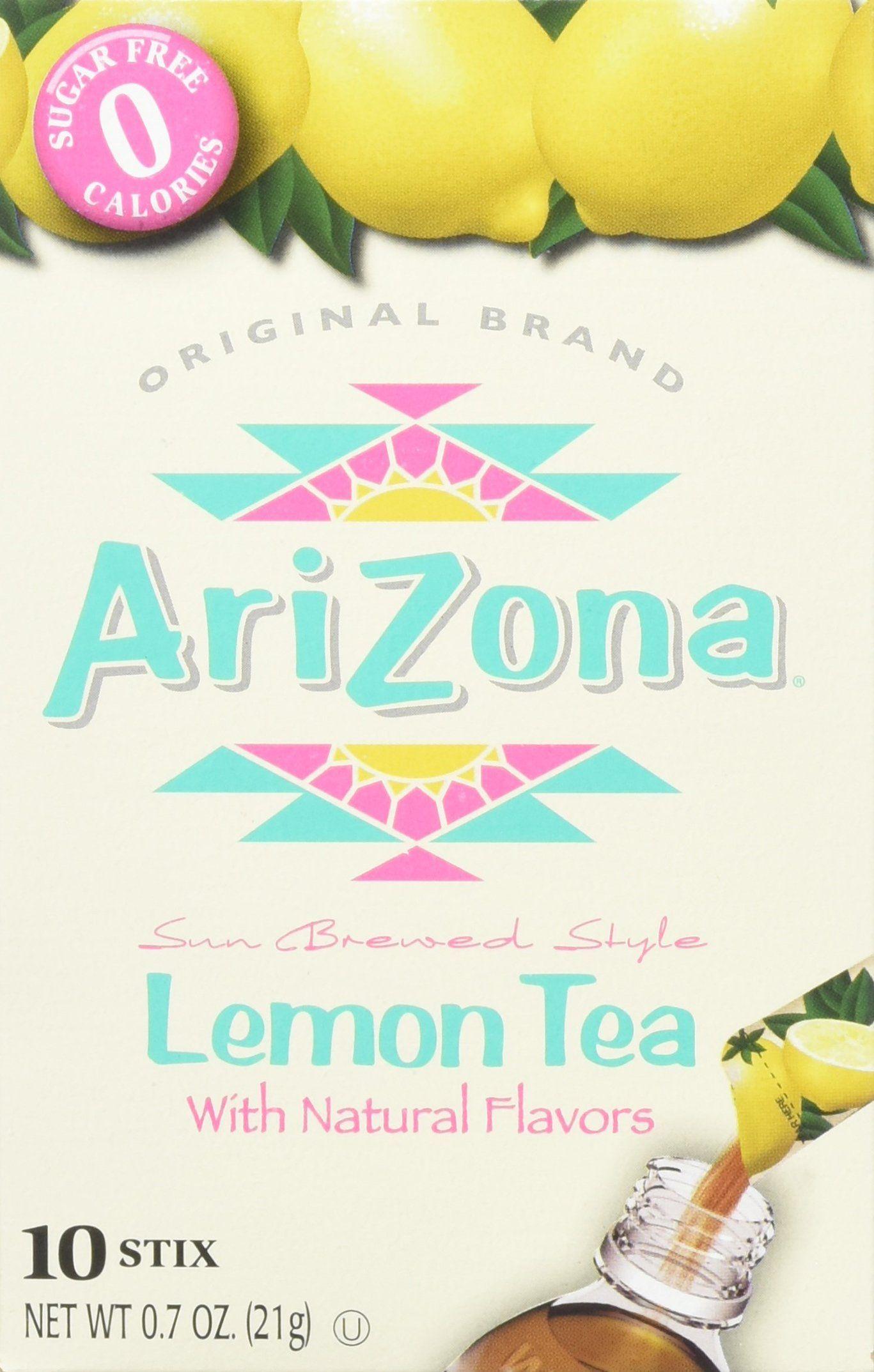 Arizona Tea Logo - Amazon.com : AriZona Peach Iced Tea Iced Tea Stix Sugar Free, 10 ...
