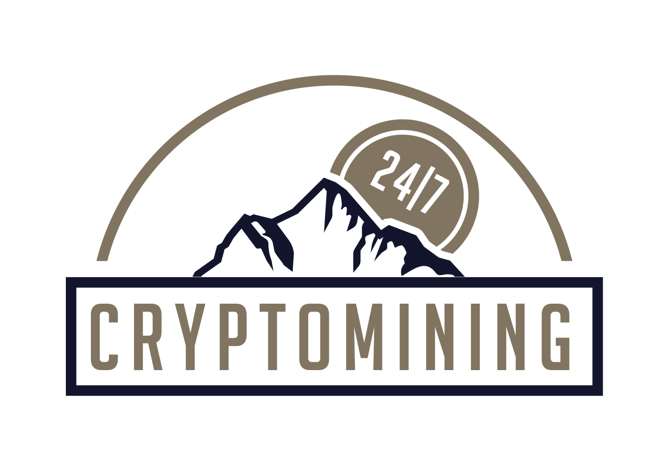 Bitcoin Mining Logo - Cloud Bitcoin Mining. Crypto Mining 24 7