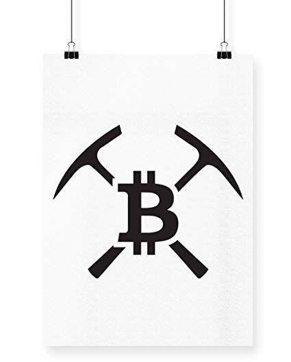 Bitcoin Mining Logo - Hippowarehouse Bitcoin Miner Logo printed poster wall art wall ...
