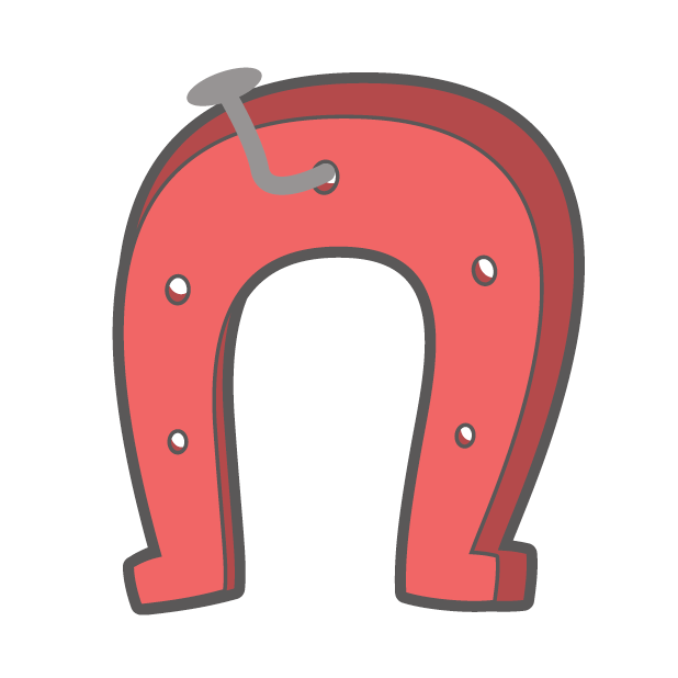 Upside Down Horseshoe Logo - StickerPop — Upside Down Horseshoe by Justin Fidencio
