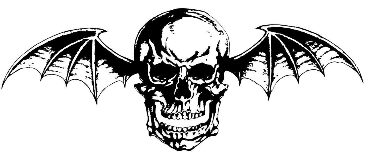 Avenged Sevenfold Skull Logo - Avenged Sevenfold Deathbat Stencil-- Reusable