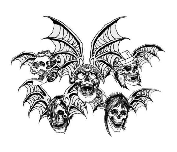 Avenged Sevenfold Skull Logo - Avenged Sevenfold A X Skulls. Free Image