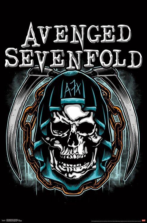 Avenged Sevenfold Skull Logo - AVENGED SEVENFOLD ~ HOLY REAPER 22x34 MUSIC POSTER A7X Death Skull ...