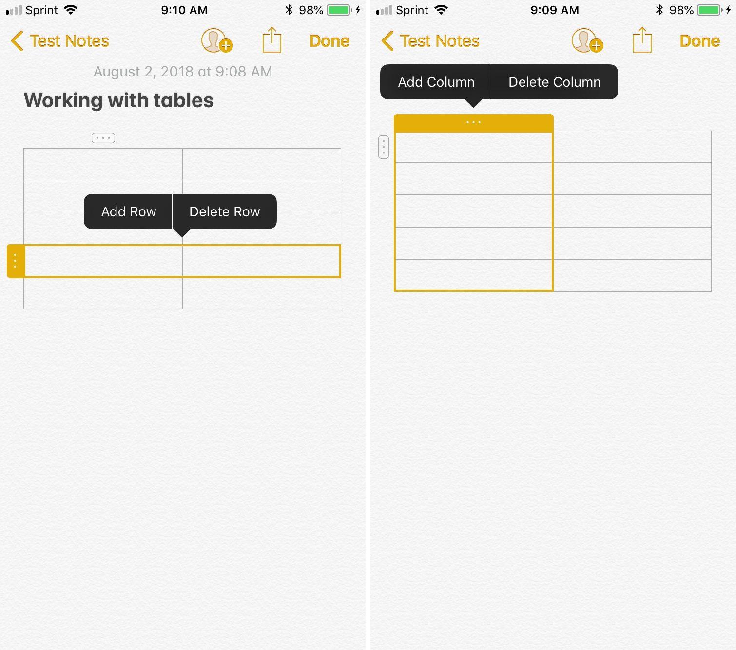 iPhone Notes Logo - How to easily create and work with tables in Apple Notes