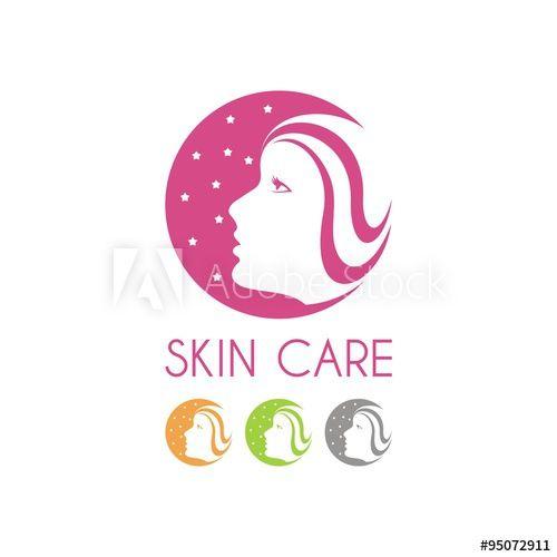 Circle Therapy Logo - Crescent Moon Face Therapy Logo Design. Skin Care Spa Logo Circle