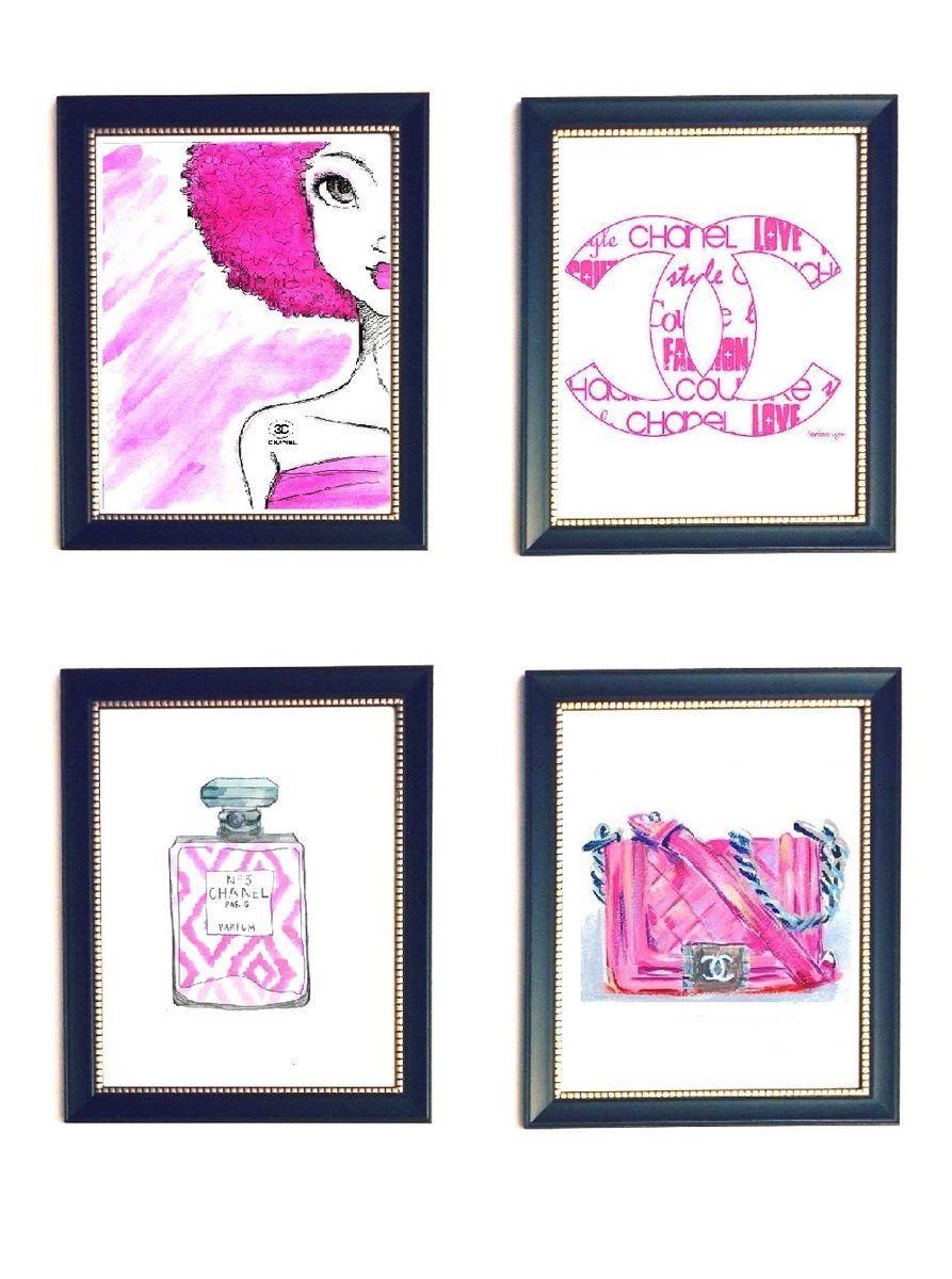 Chanel Bottle Logo - Chanel Online Hot Pink Fuchsia Funn Chanel Bottle Art Set Chanel